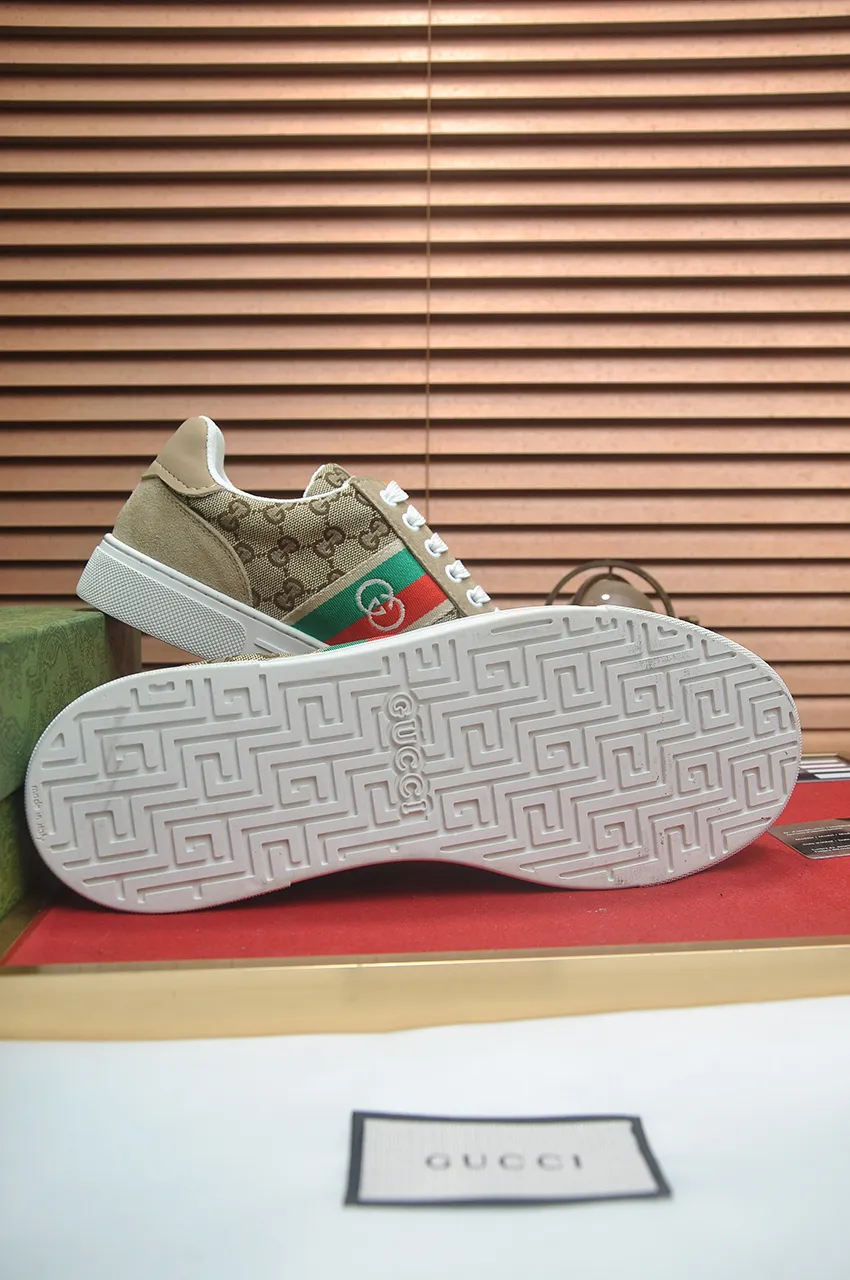 Men's men's shoes💰440💶[GUCCI] official website 1:1 men's sports shoes are now on the market. They are made of original fabric + water-dyed sheepskin lining, plus the official website original 1:1 comfortable outsole. Fashionable and versatile, super comfortable and breathable. Standard shoe size 38/45 (custom-made size 45 is non-refundable)